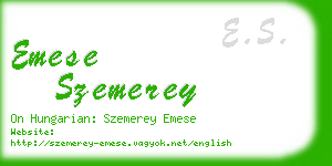 emese szemerey business card